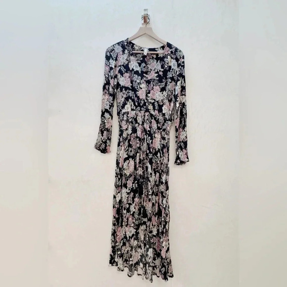 American Rag || Hi-Low Maxi Back Vintage Floral Dress Medium - Picture 1 of 7
